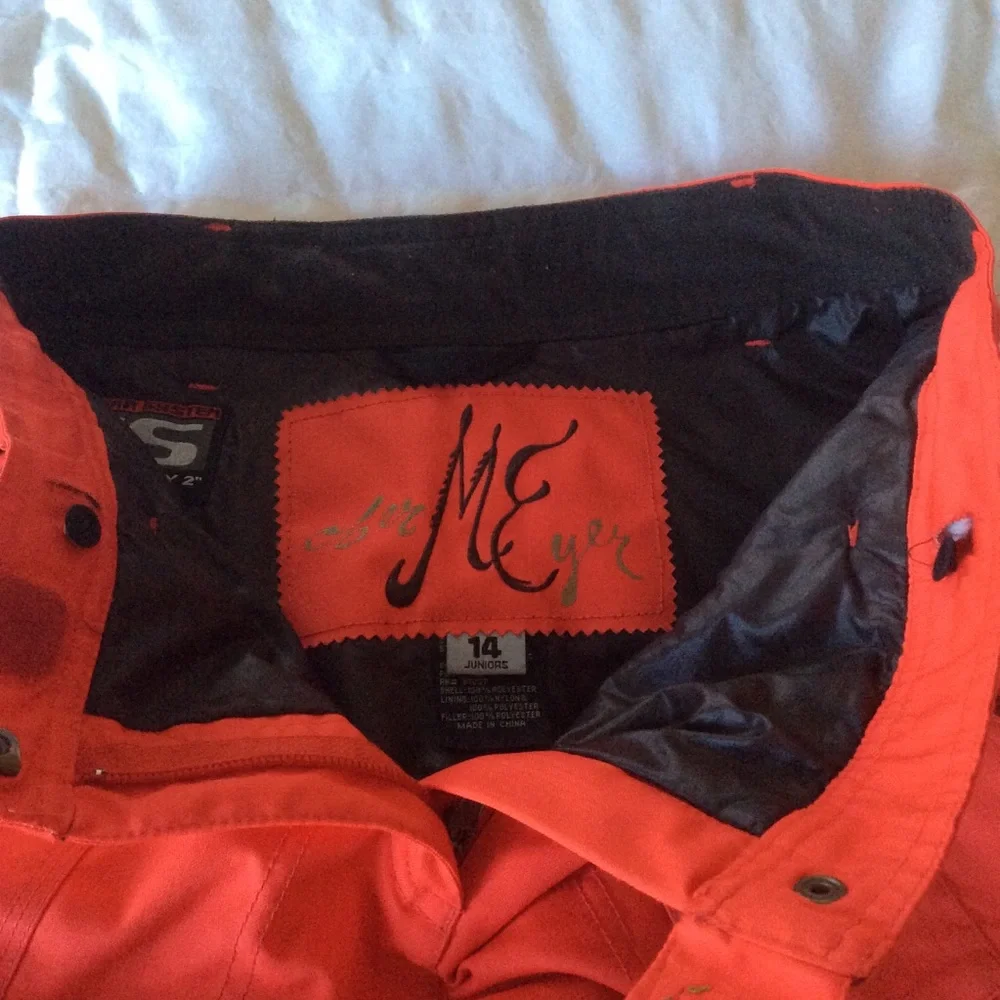 Obermeyer Unisex Twilight Pant Bright Orange Ski Board Snow Pants Junior 14